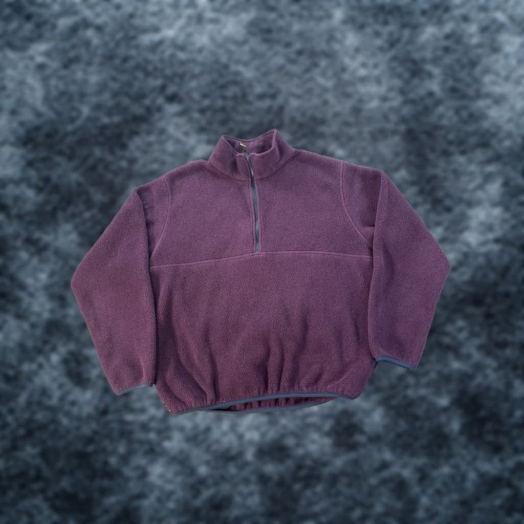 Vintage VINTAGE L.L.Bean Fleece Jacket Womens Large Purple 1/4 Zip EUC Size L / US 10 / IT 46 - 1 Thumbnail