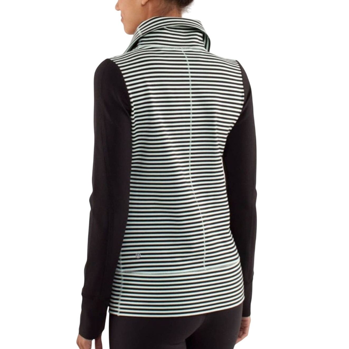 Lululemon Lululemon Daily Yoga Jacket Green Striped Zip Up Jacket 2 Size XS / US 0-2 / IT 36-38 - 3 Thumbnail