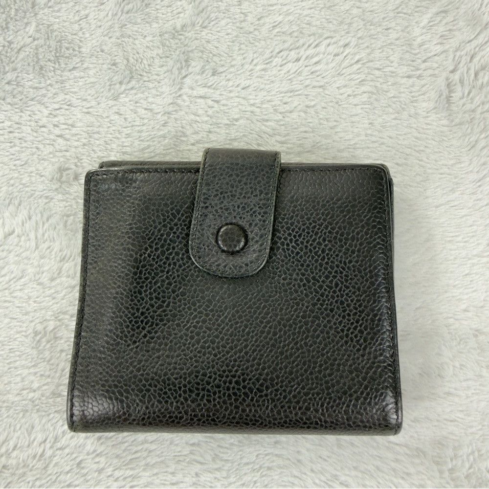 Chanel Chanel CC Logo Grained Calfskin Leather Bifold Black Wallet Size ONE SIZE - 5 Thumbnail