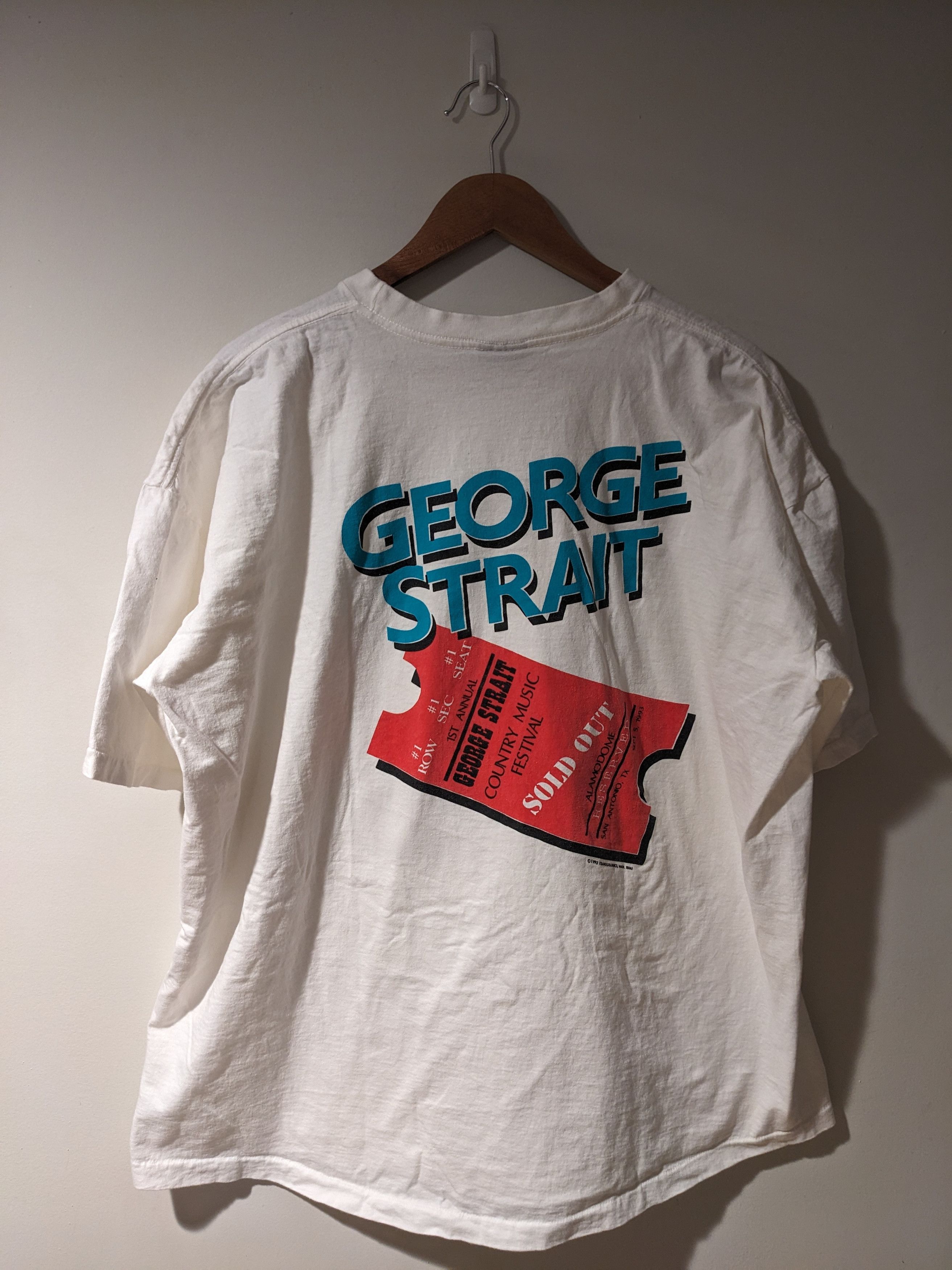 Vintage 1993 George Strait Country Music Festival T-Shirt