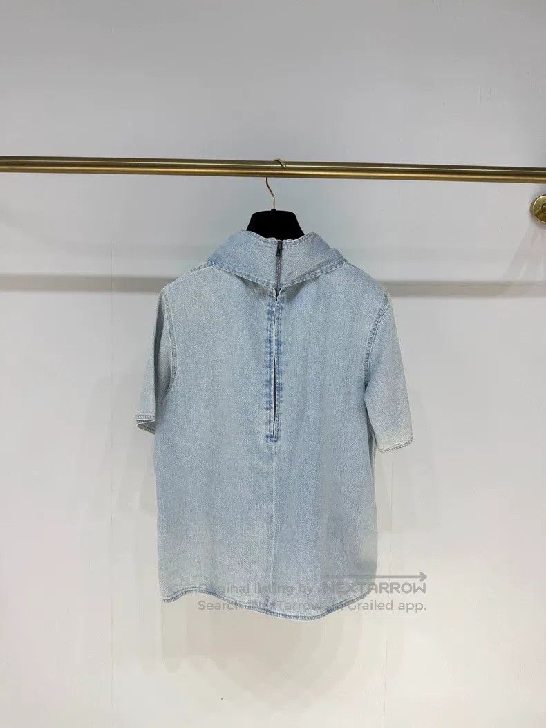Chanel Chanel 20P Denim Laced Short Sleeve Size XXS / US 00 / IT 34 - 2 Thumbnail