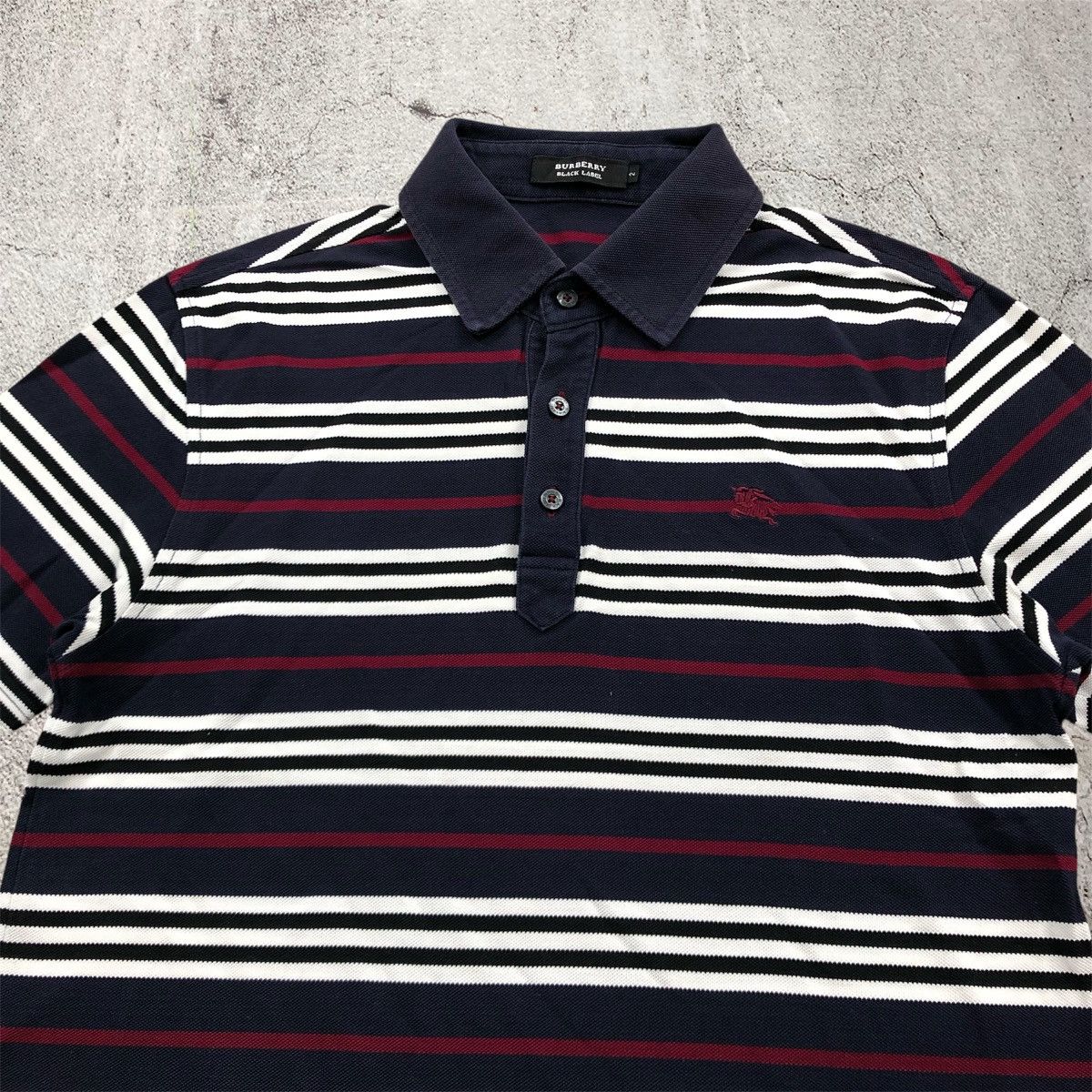 Burberry Vintage Burberry Black Label Polo T-shirt Stripe Luxury Size US S / EU 44-46 / 1 - 4 Thumbnail