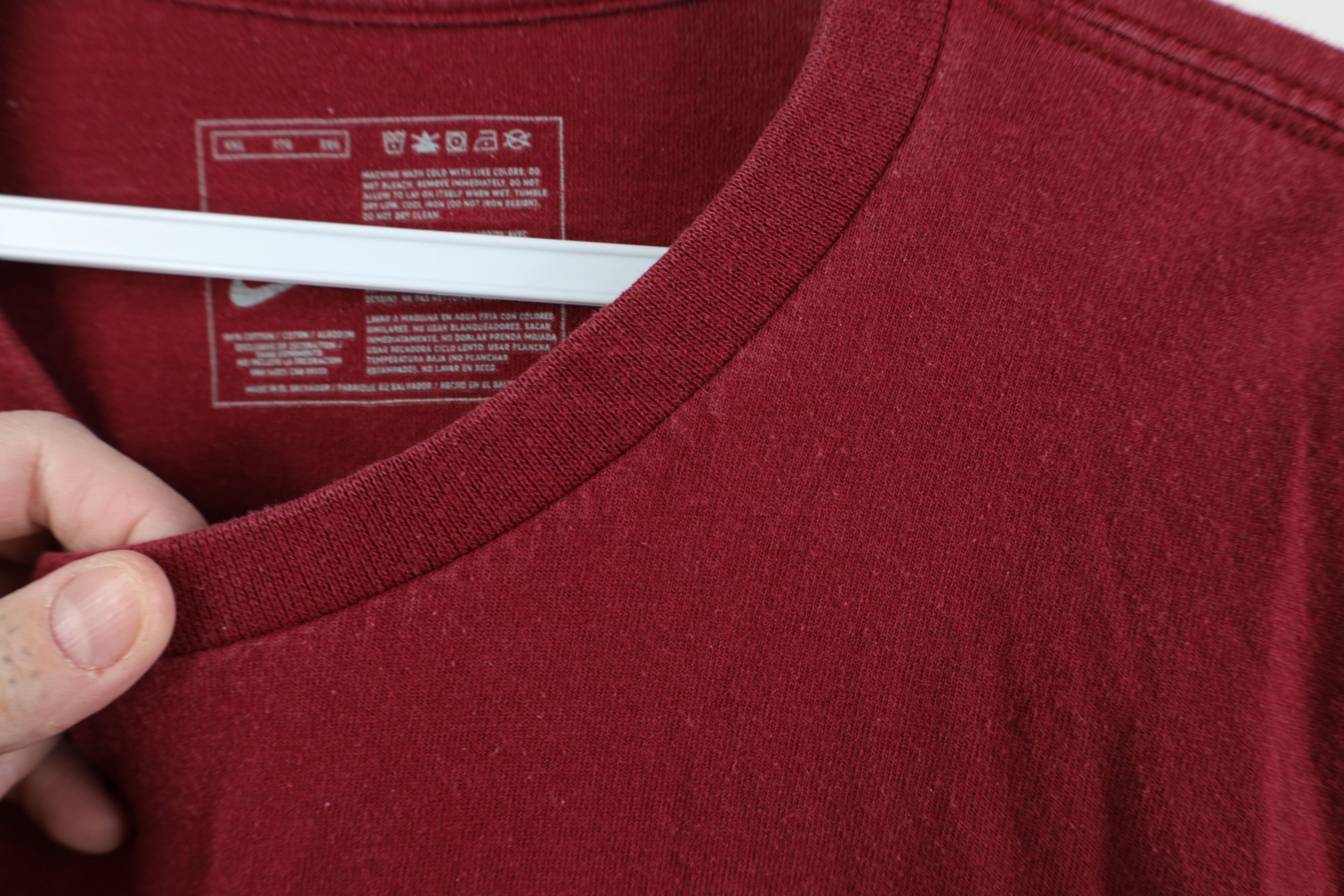 Nike Vintage Y2K Nike Center Big Swoosh Long Sleeve T-Shirt Red Size US XXL / EU 58 / 5 - 6 Thumbnail