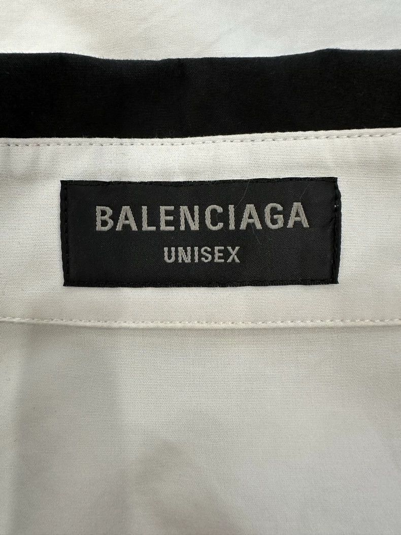 Balenciaga Balenciaga Black and White Color Block Loose Shirt Size US M / EU 48-50 / 2 - 4 Thumbnail
