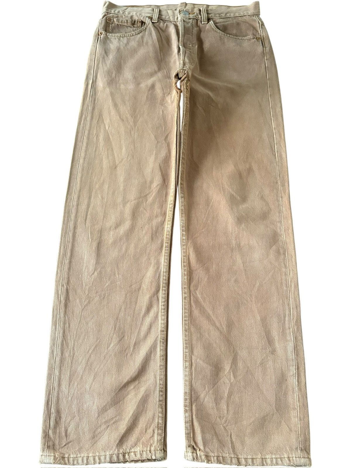 Vintage 90s Levis 501 Brown Distressed Loose Jeans