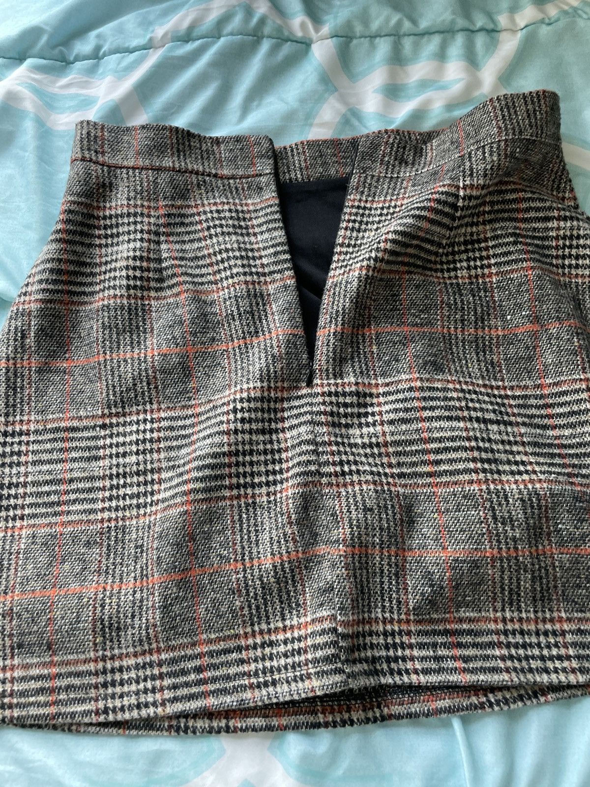 Vintage Plaid Fitted Skirt Size 28" / US 6 / IT 42 - 2 Thumbnail