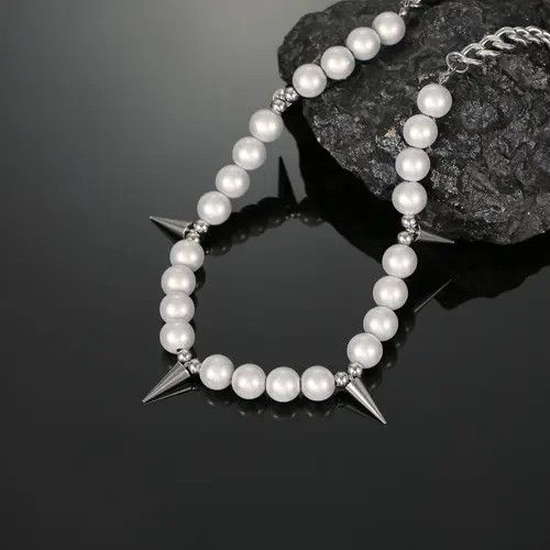 VIBE Pearl Spiked Necklace Size ONE SIZE - 4 Thumbnail
