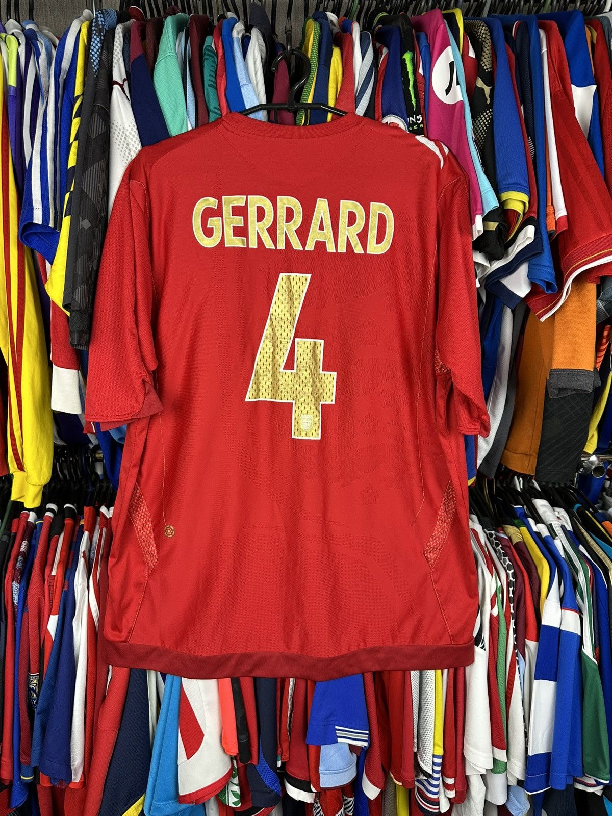 Umbro Umbro England 2006 2008 Gerrard#4 Away Shirt Soccer Jersey Size US XL / EU 56 / 4 - 4 Thumbnail