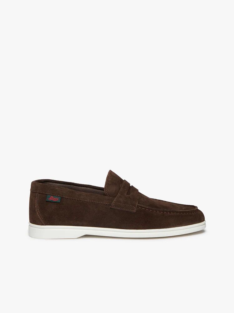 G.H. Bass & Co. o1y0125 Suede Logo Loafers in Dark Brown Size US 11 / EU 44 - 1 Thumbnail
