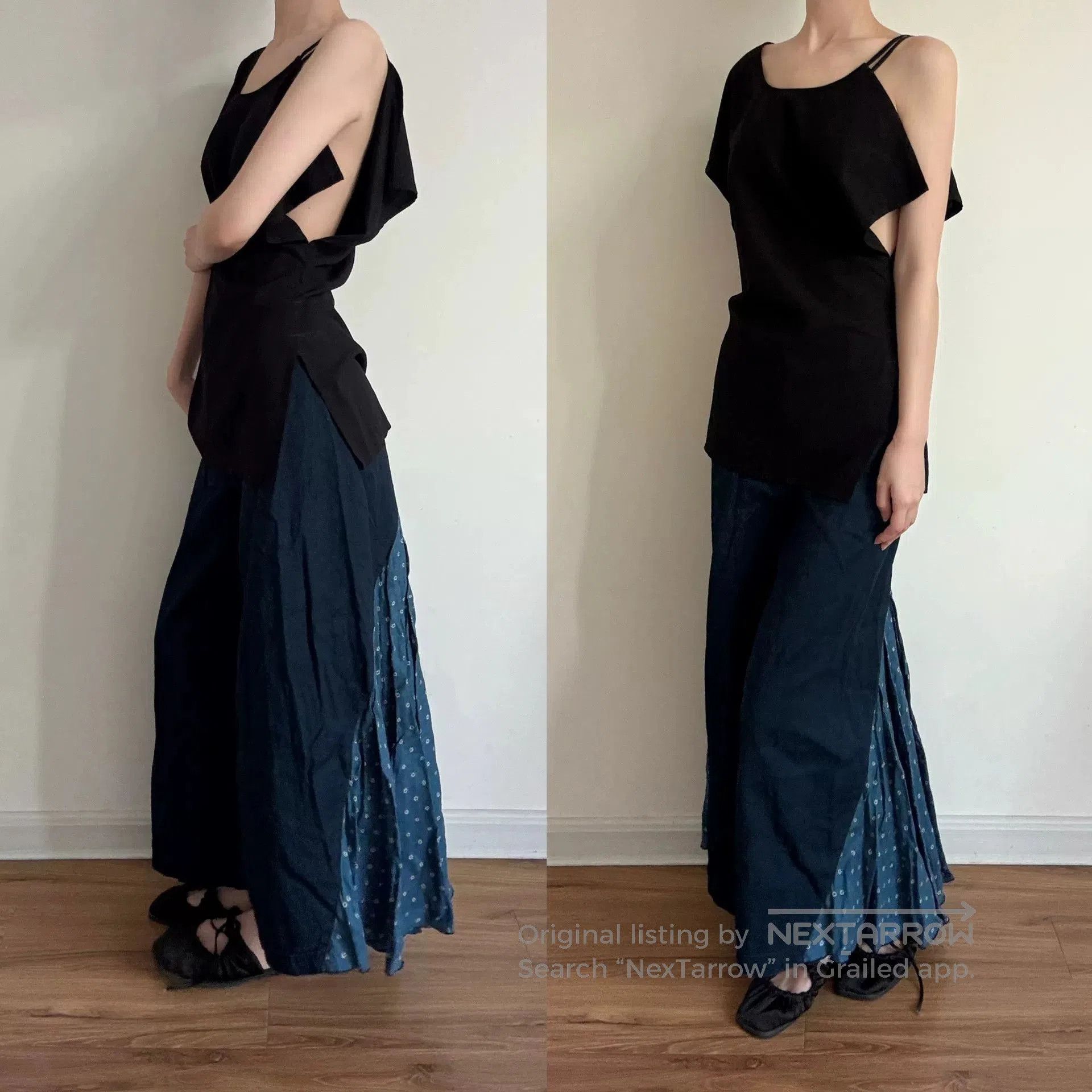 Yohji Yamamoto Black Asymmetric Shoulder Top by Limi Feu. Size S / US 4 / IT 40 - 1 Thumbnail