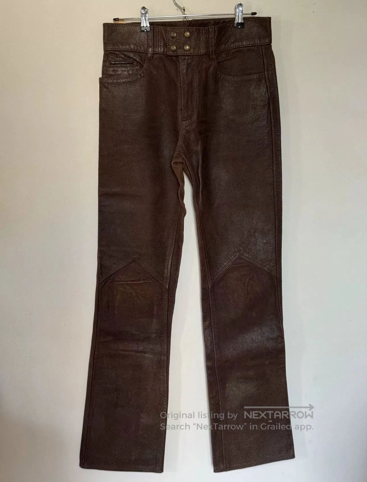 RRL Ralph Lauren RRL Vintage Distressed Leather Western Pants. Size US 31 - 1 Thumbnail