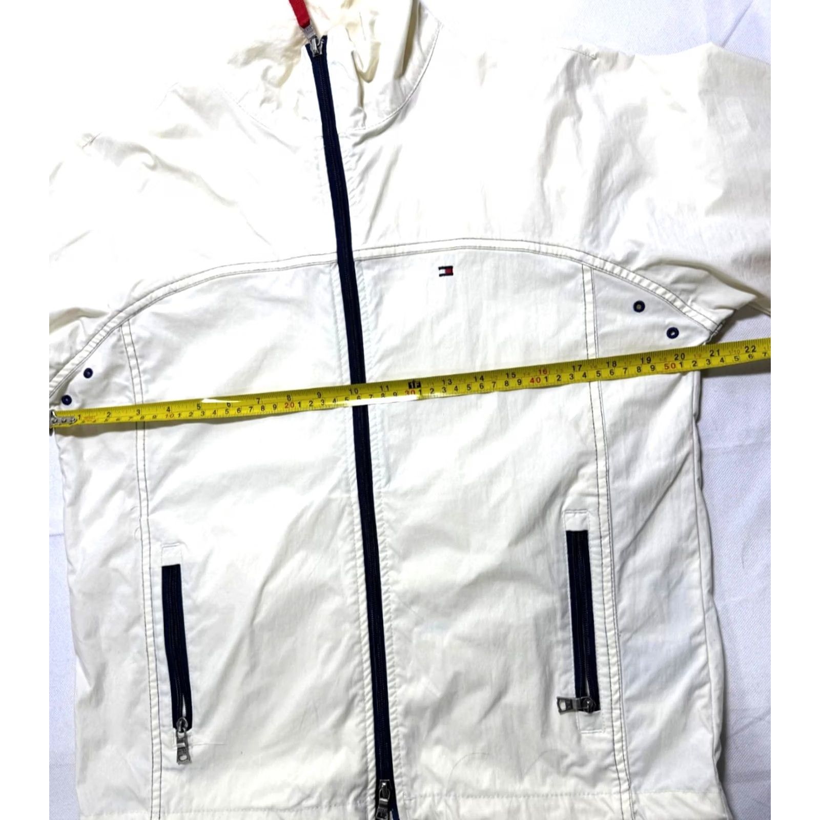Tommy Hilfiger Tommy Hilfiger Men'S Lightweight Active Water Resistant Hooded Rain Jacket - S (White) Size US S / EU 44-46 / 1 - 4 Thumbnail
