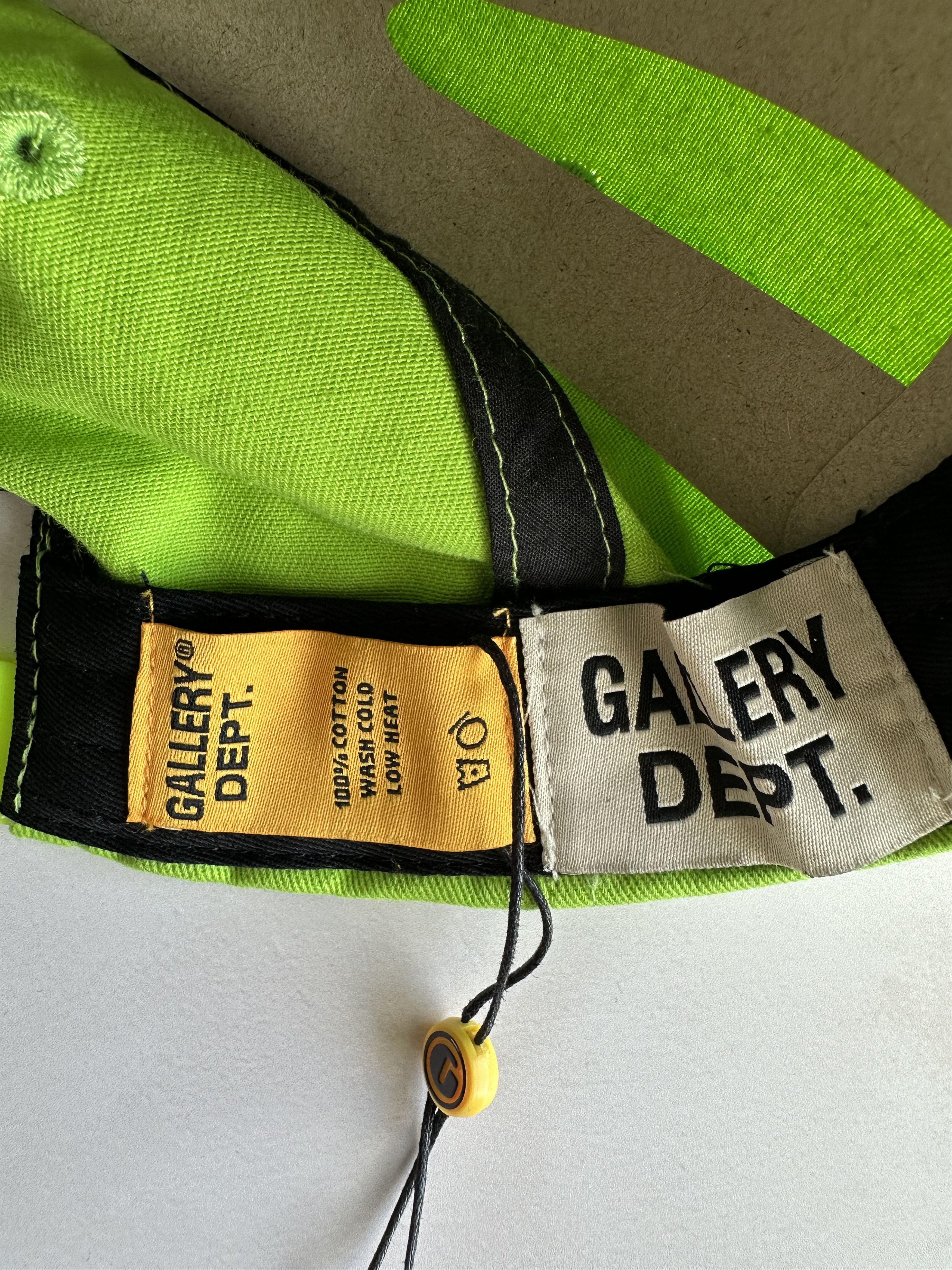 Gallery Dept. Gallery Dept Lime Embroidered Logo Baseball Cap Size ONE SIZE - 6 Thumbnail