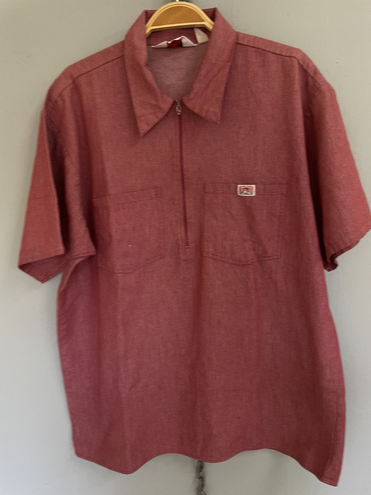 Ben Davis Vintage 80s Ben Davis Half zipper worker shirt Size US L / EU 52-54 / 3 - 3 Thumbnail