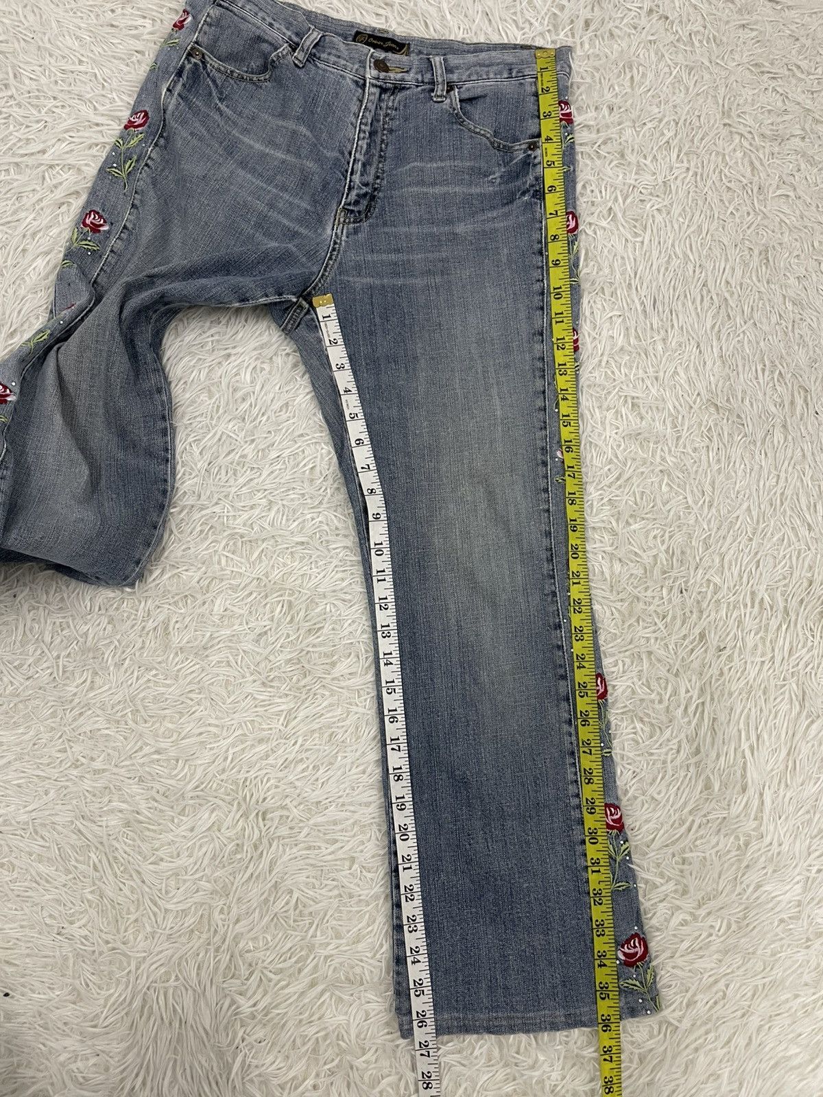 Japanese Brand Origin Jeans Pant Side Flowers Size 31" - 10 Thumbnail