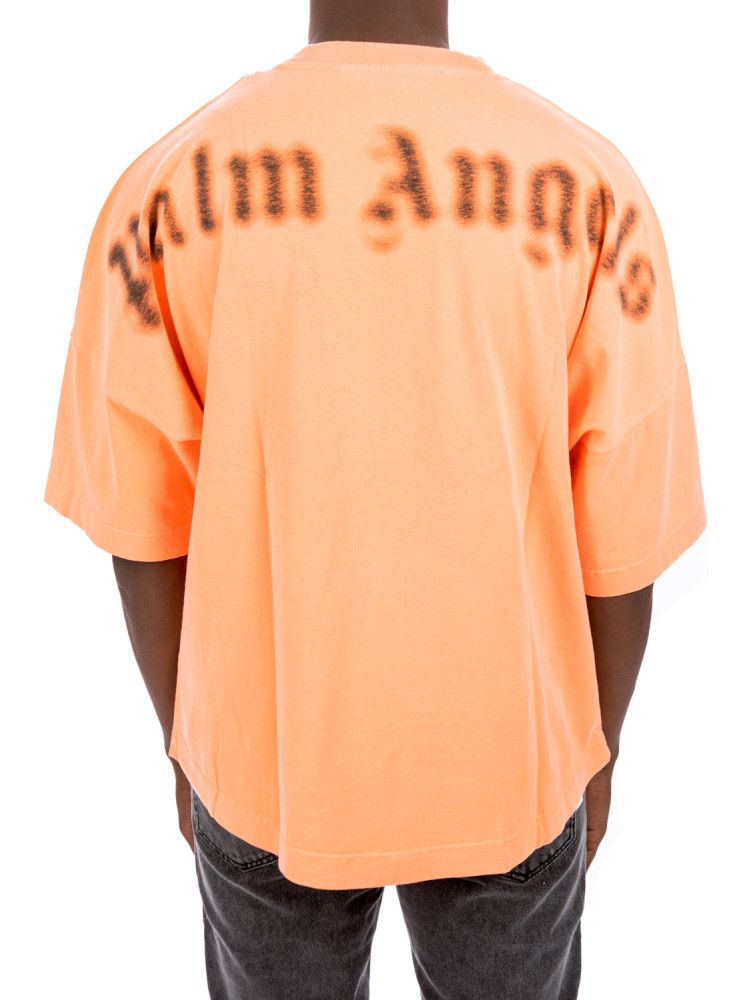 Palm Angels Orange Blurred Logo Oversized T-Shirt Size US M / EU 48-50 / 2 - 2 Thumbnail