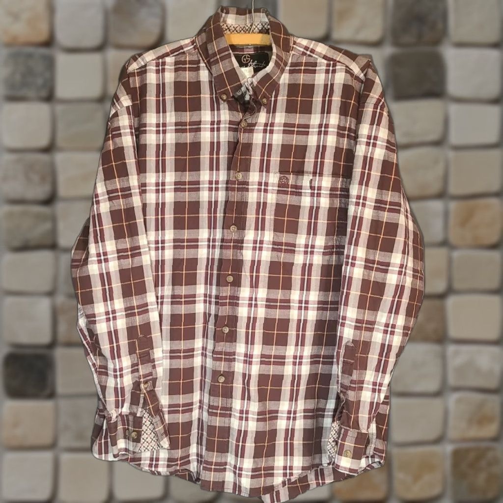 Wrangler VINTAGE Wrangler George Strait Button Up Shirt Large Adult Red Plaid Pocket Mens Size US L / EU 52-54 / 3 - 1 Thumbnail