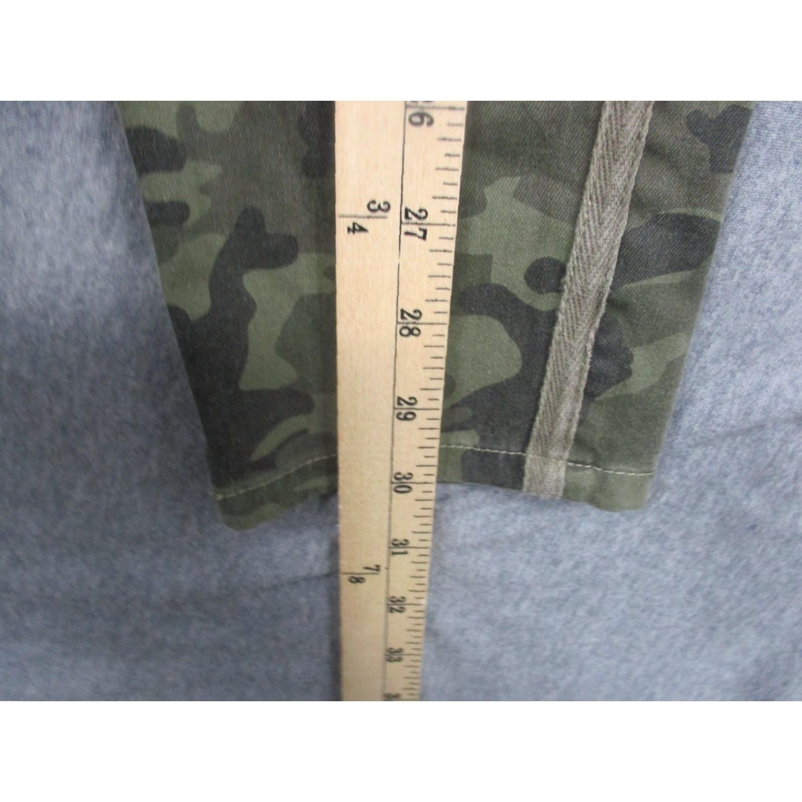 Denime Good Hart Jeans Womens 4 Green Camouflage Mid Rise Stretch Denim Skinny Ankle Pocket Size 27" / US 4 / IT 40 - 6 Thumbnail