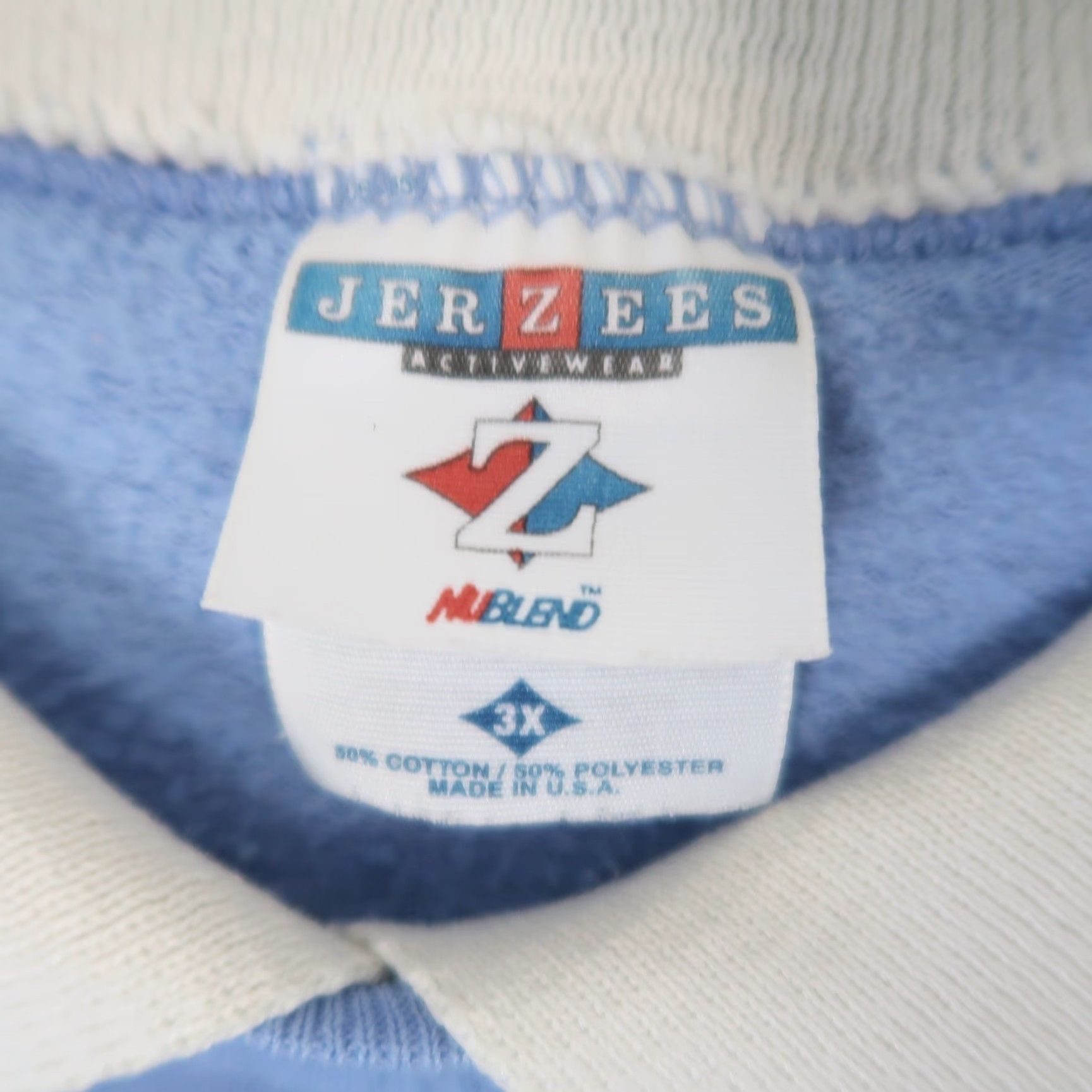 Jerzees VINTAGE Jerzees Sweatshirt 3X Blue Floral Embroidered Basket of Pansies Pullover Womens 80s 90s Size XXL / US 16-18 / IT 52-54 - 5 Thumbnail