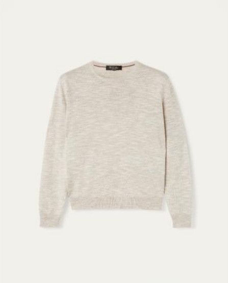 Loro Piana o1w1db10126 FAO1182 Shoji Crewneck Sweater in Beige Size US S / EU 44-46 / 1 - 1 Thumbnail