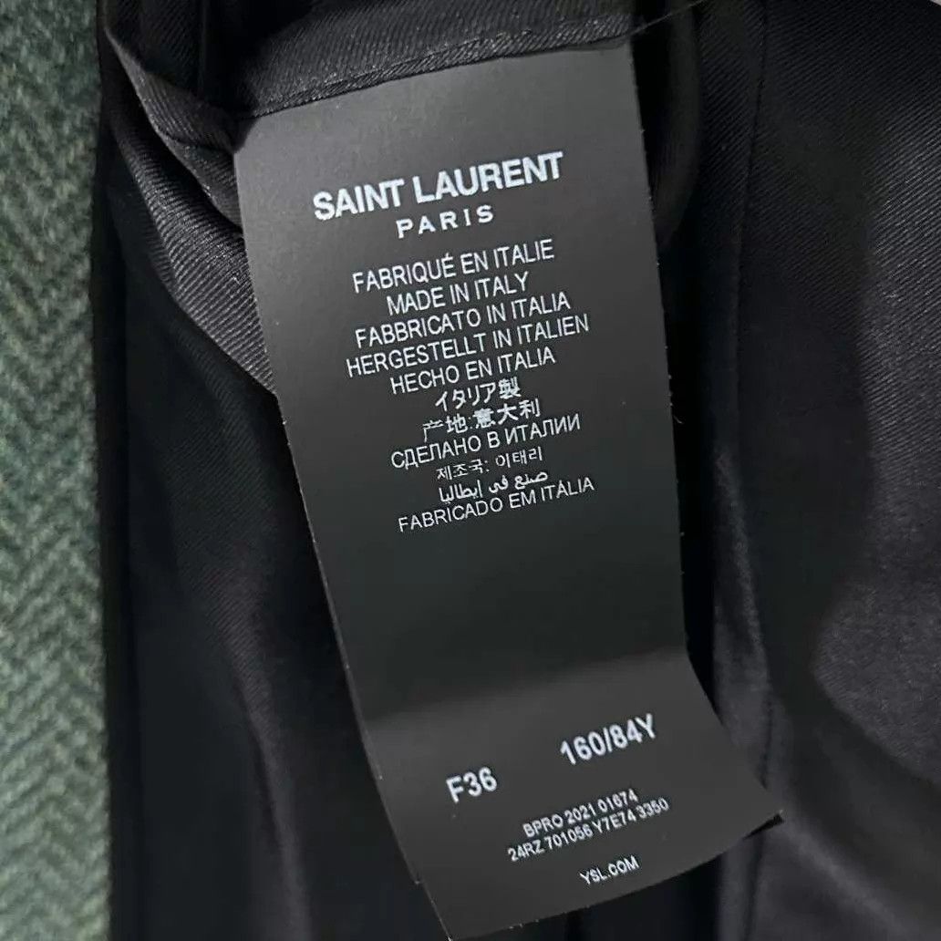 Saint Laurent Paris Saint Laurent Mint Green Double-Breasted Blazer Size XS / US 0-2 / IT 36-38 - 4 Thumbnail