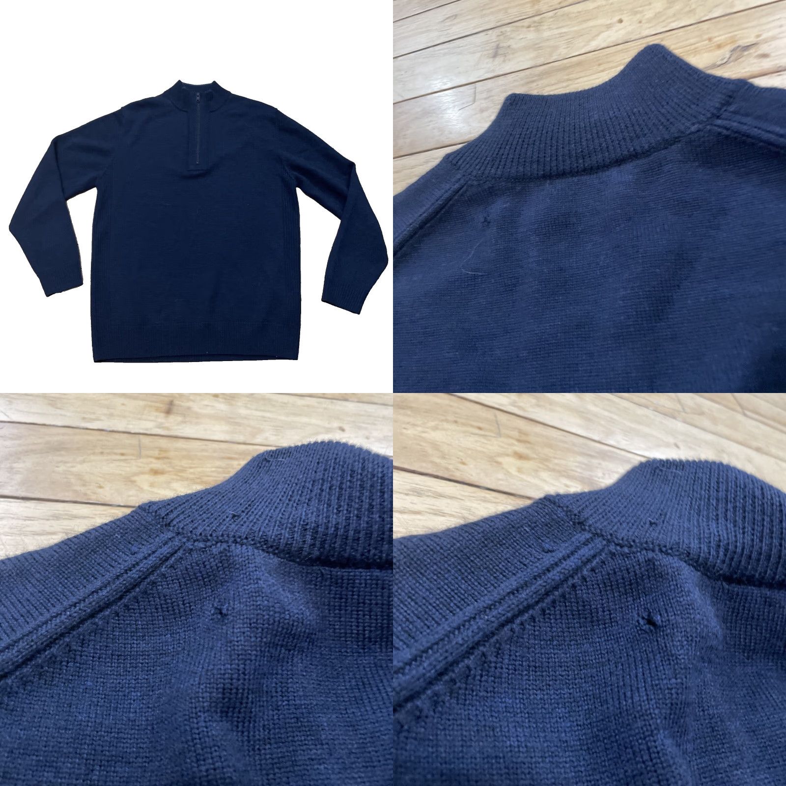 Rodd & Gunn ROD & GUNN Mens M Wool Quarter Zip Sweater Blue Pullover 1/4 Zip Preppy Casual Formal Workwear Gap Hole M Size US M / EU 48-50 / 2 - 9 Thumbnail