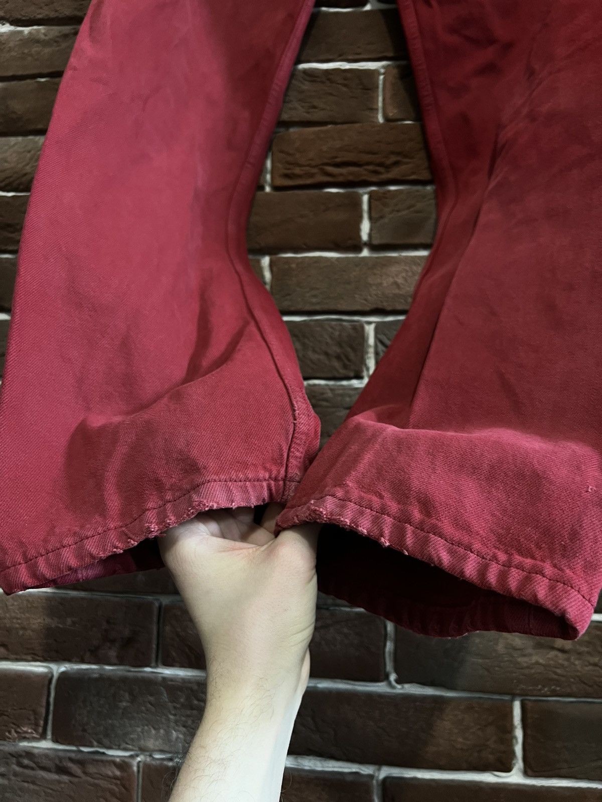 Levi's Rare Vintage 90s Levi’s 501 30x32 Red Denim Jeans Pants Size US 30 / EU 46 - 6 Thumbnail
