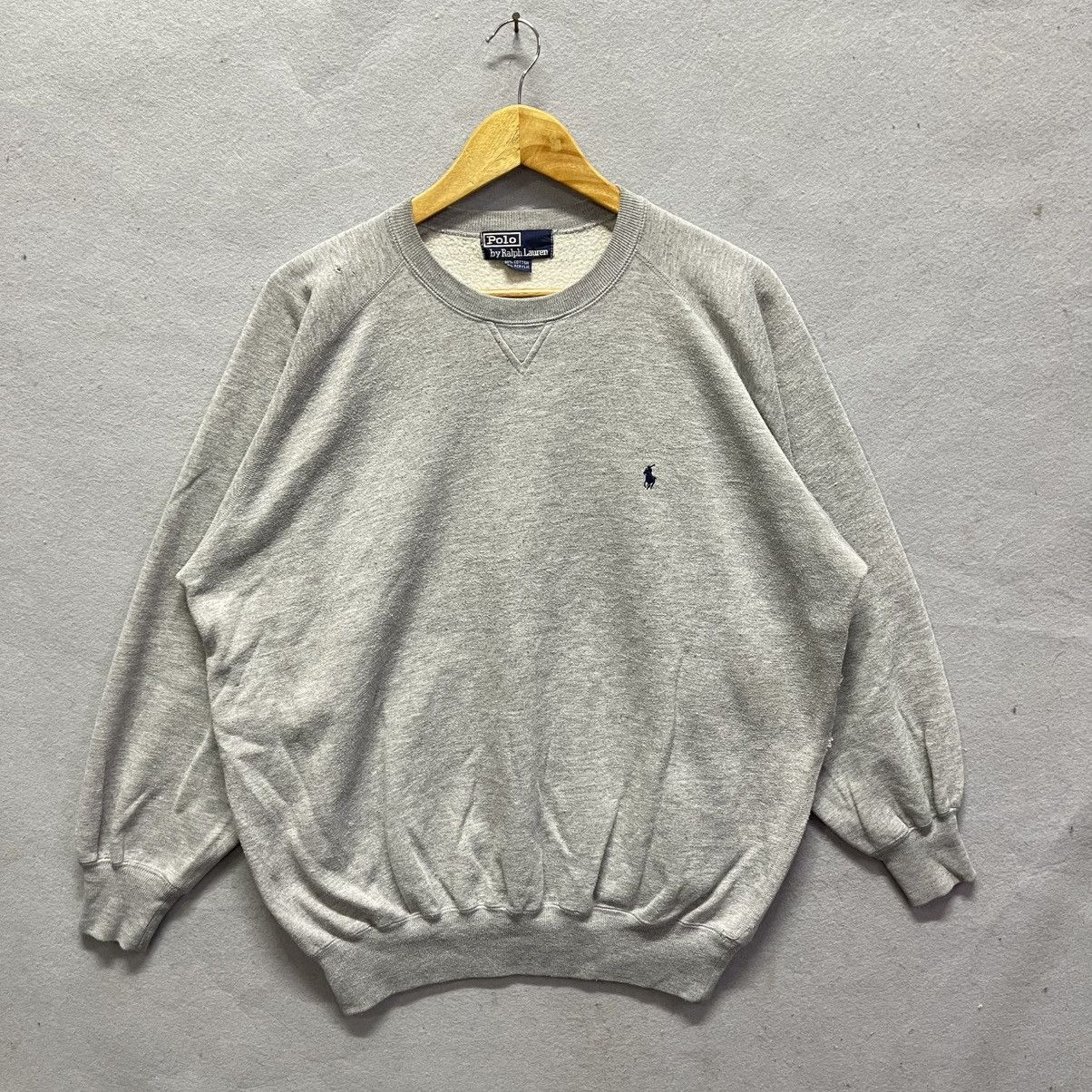 Polo Ralph Lauren Vintage Polo by Ralph Lauren Grey Crewneck – 80s/90s Size US XL / EU 56 / 4 - 1 Thumbnail