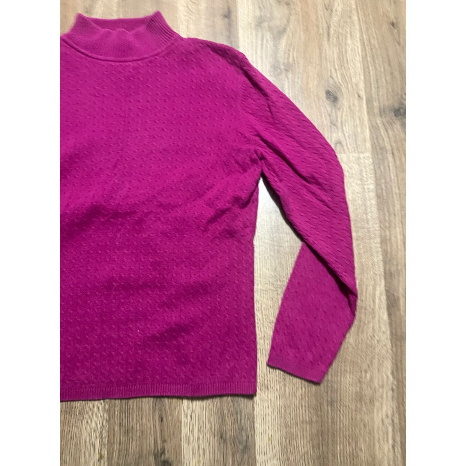 Vintage Karen Scott Sweater Women's Size M Purple Mock Neck Pullover Size M / US 6-8 / IT 42-44 - 4 Thumbnail