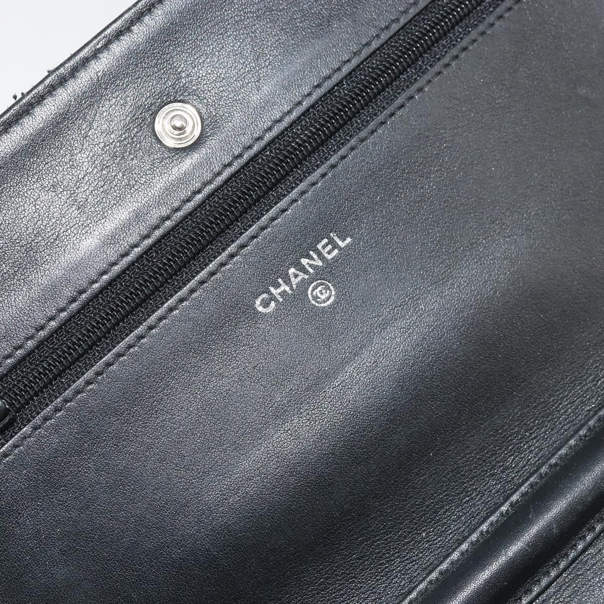 CHANEL COCO Mark Chain Shoulder Bag Patent leather Black