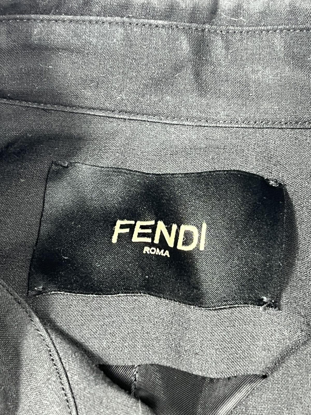 Fendi 2023 Fendi Logo Patch Black Overshirt Size US L / EU 52-54 / 3 - 6 Thumbnail