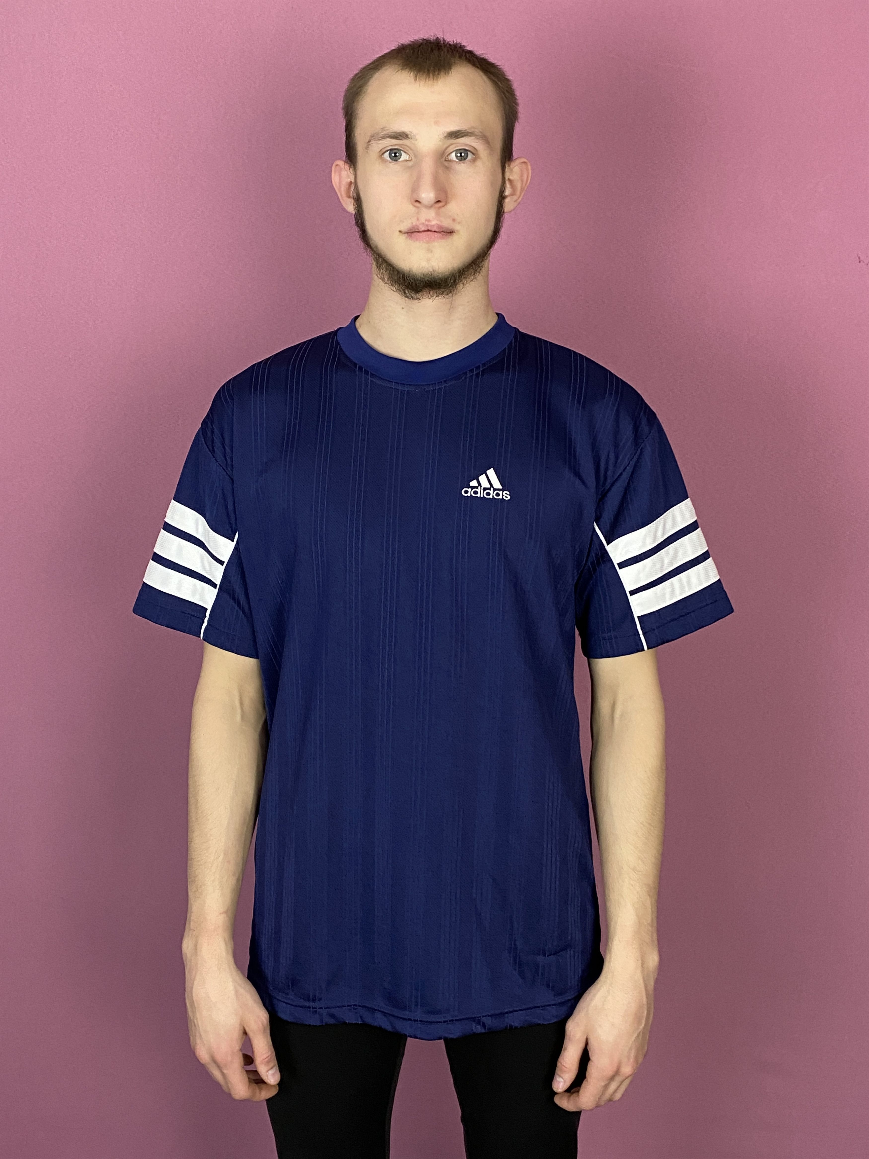 Adidas × Vintage 90s Adidas Vintage Men's T-Shirt - M Size US M / EU 48-50 / 2 - 1 Thumbnail