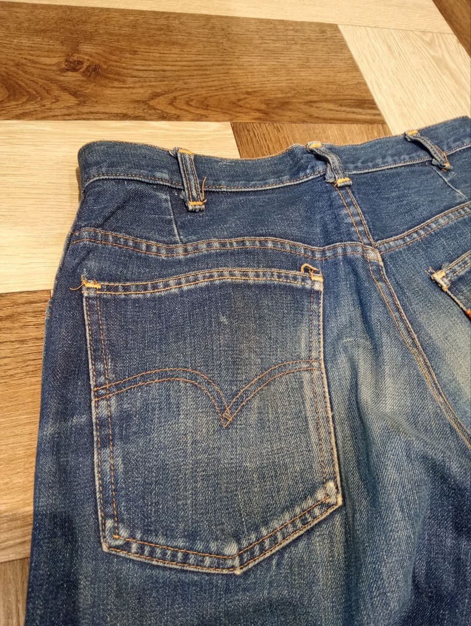 Levi's Vintage Clothing VINTAGE LEVI'S CAPITAL E ORANGE TAG BLUE DENIM PANTS Size US 31 - 22 Thumbnail