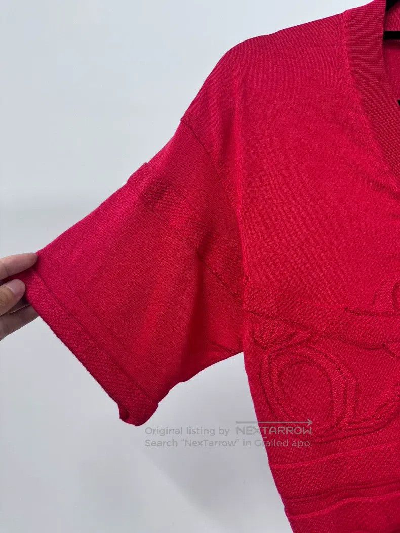 Hermes Hermes Red knit cardigan Size XXS / US 00 / IT 34 - 3 Thumbnail