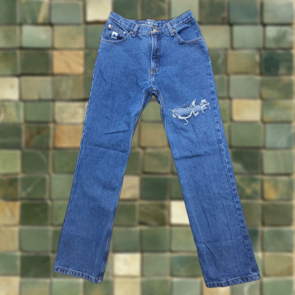 Vintage VINTAGE Rockies Rocky Mountain High Rise Straight Jeans Size 9 Western Denim Women blue 90s Southwestern 5-Pocket Logo Jeans Mens? Size 30" / US 8 / IT 44 - 1 Thumbnail