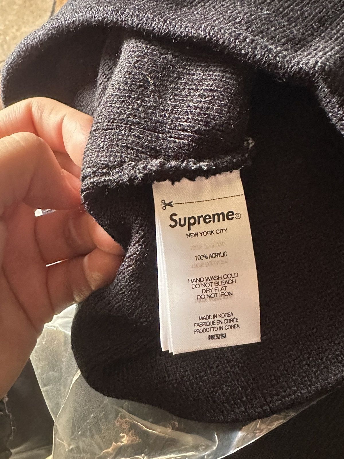 Supreme Fuck Money Beanie Stone ストーン 白色