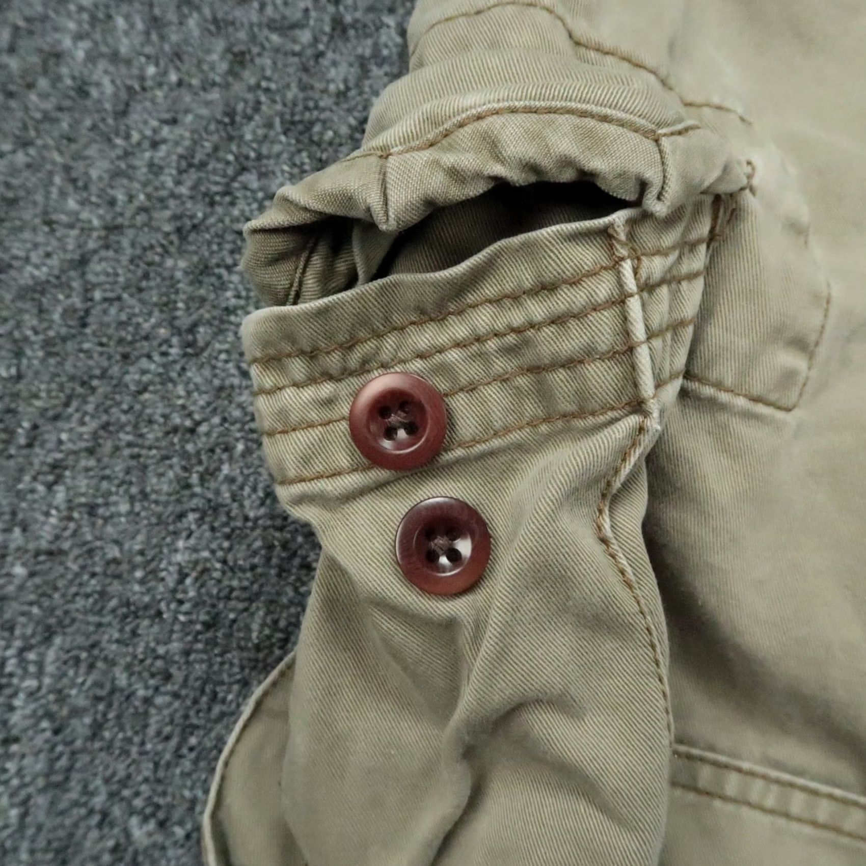Polo Ralph Lauren VINTAGE Polo Ralph Lauren Shorts Men 42 Green Cargo Classic Fit Military Heavyweight VTG Size US XL / EU 56 / 4 - 3 Thumbnail
