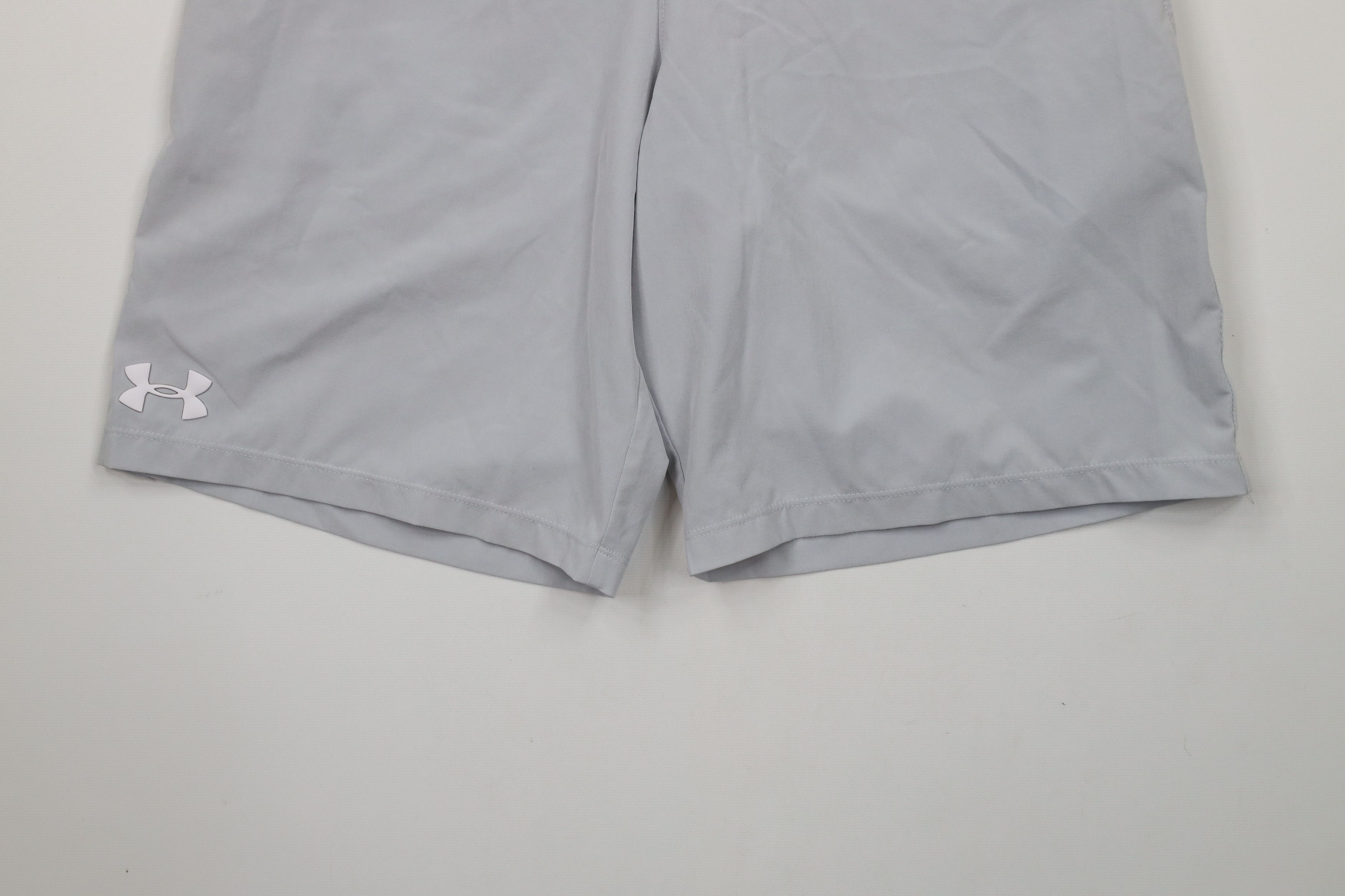 Under Armour × Vintage Under Armour HeatGear Snap Button Above Knee Shorts Gray Size US 30 / EU 46 - 4 Thumbnail