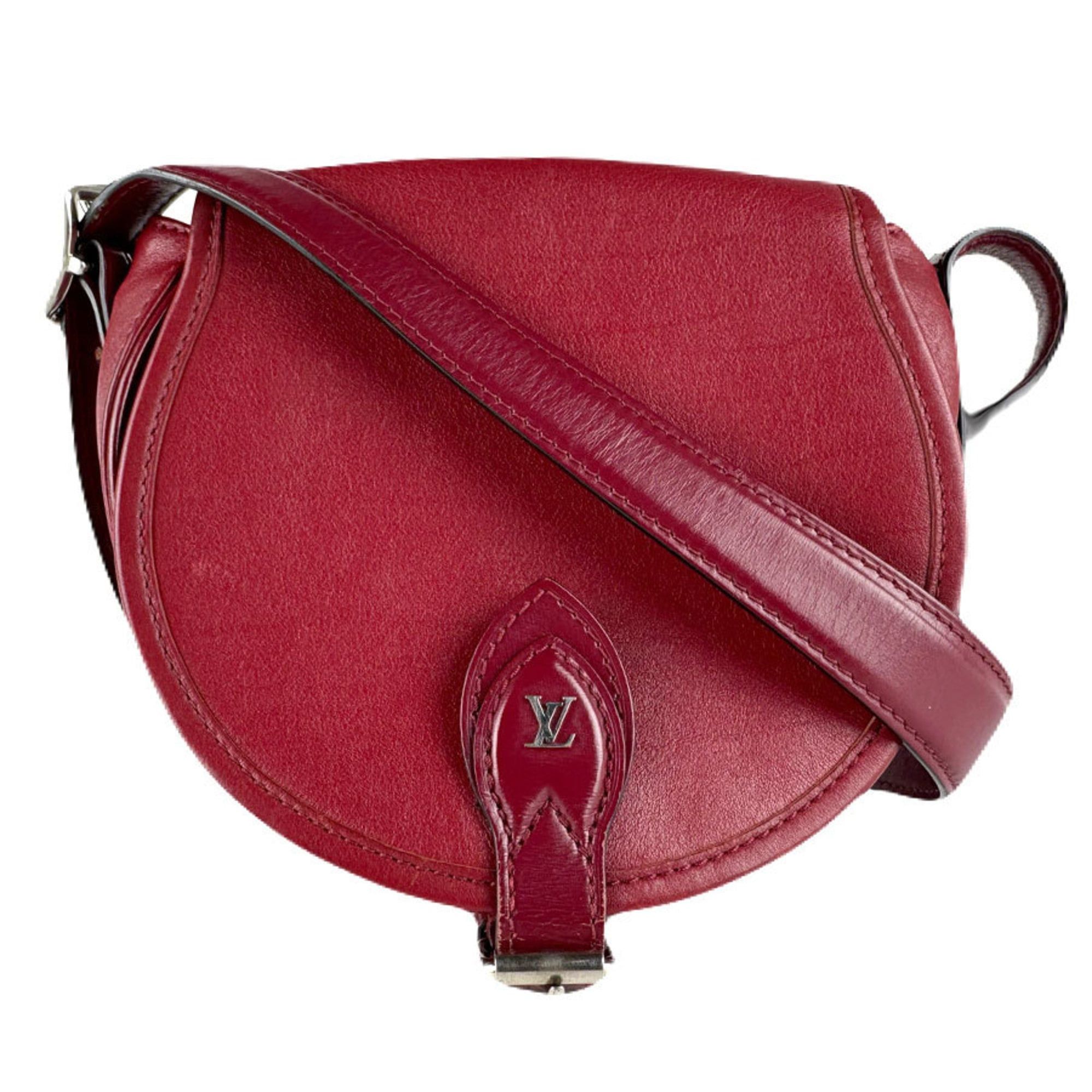 Louis Vuitton Louis Vuitton Women's Tan Blanc Shoulder Bag in Dark Red and Silver (z8714) Size ONE SIZE - 1 Thumbnail