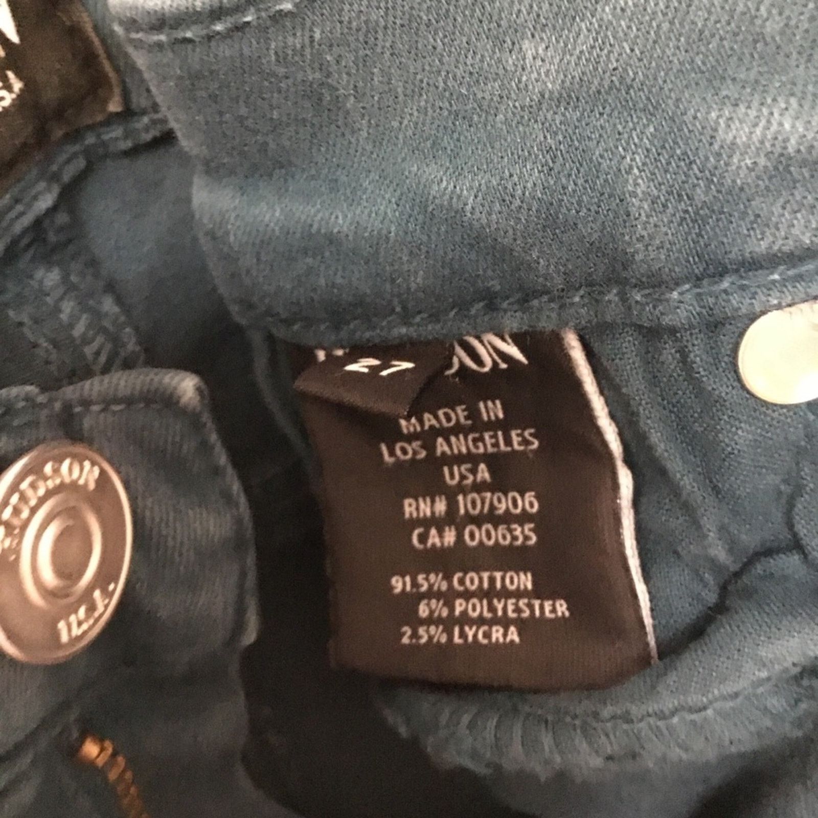 Hudson Hudson Teal Nico Super Skinny Mid-Rise Stretch Jeans Size 27" / US 4 / IT 40 - 6 Thumbnail