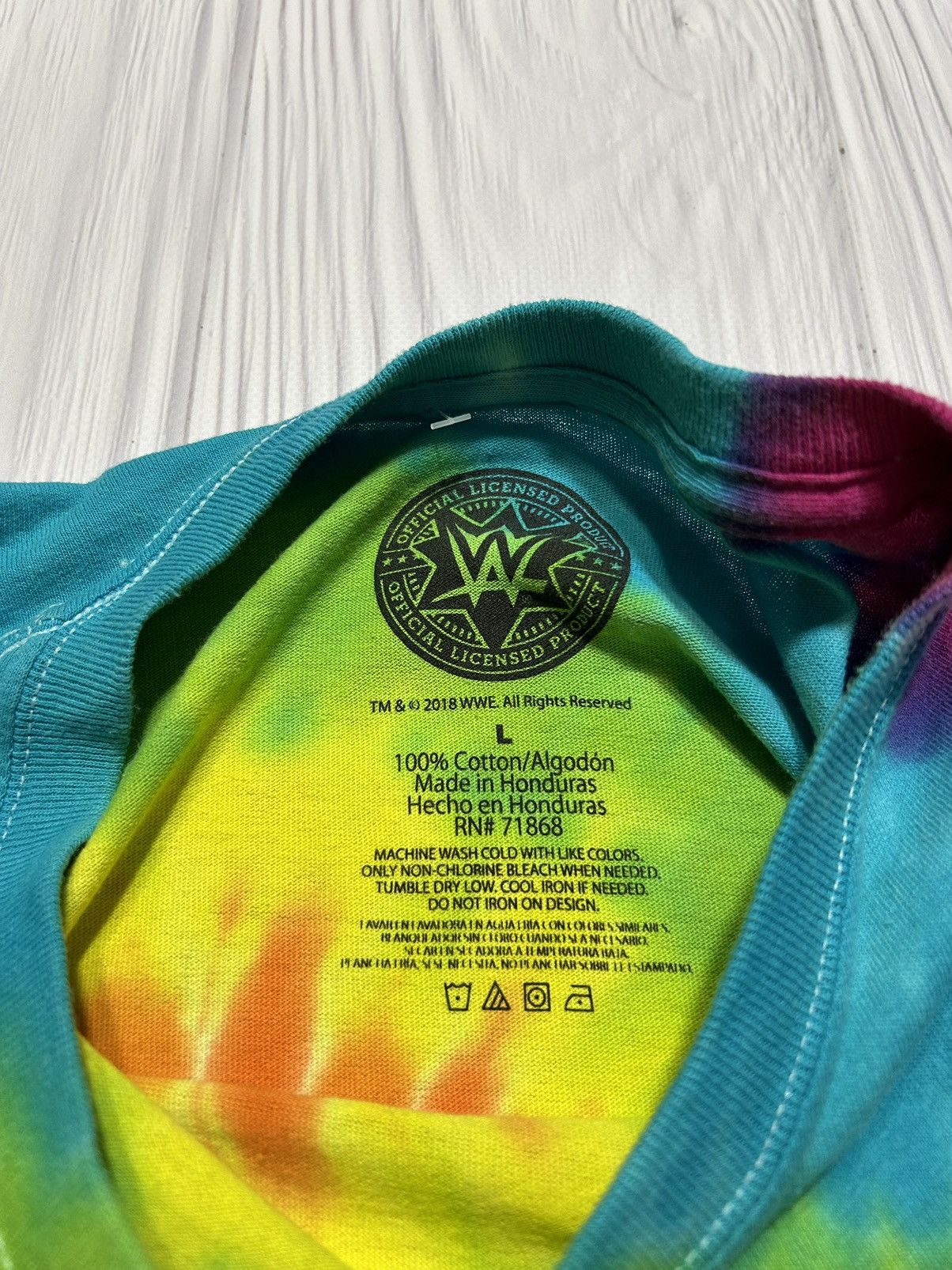 WWE Rare WWE “Dude Love” Tie Dye Style T-Shirt Size US L / EU 52-54 / 3 - 9 Thumbnail