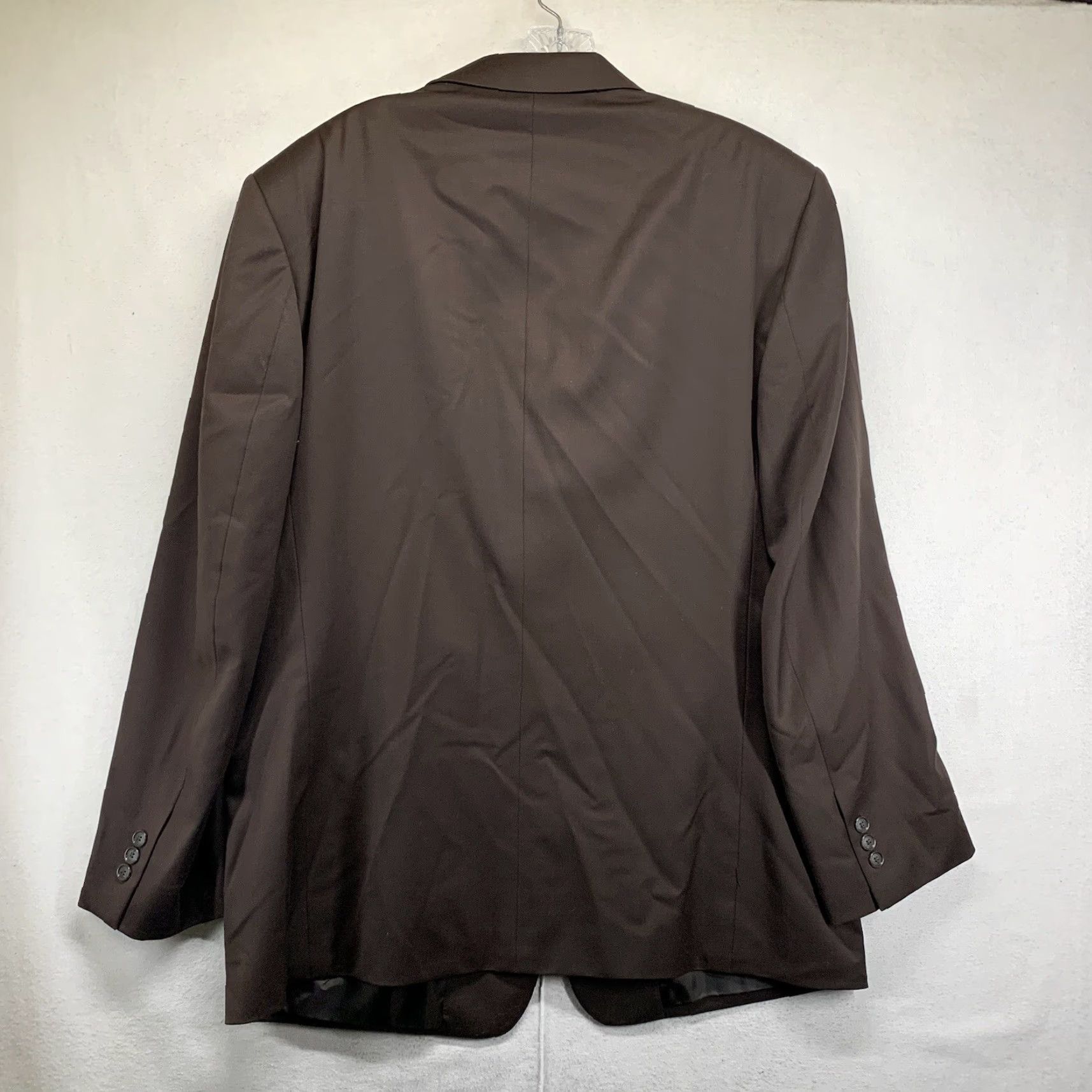 Vintage VINTAGE Henry Grethel Designer Suit Jacket 44 Regular Brown Wool Short Mens Size 44R - 3 Thumbnail