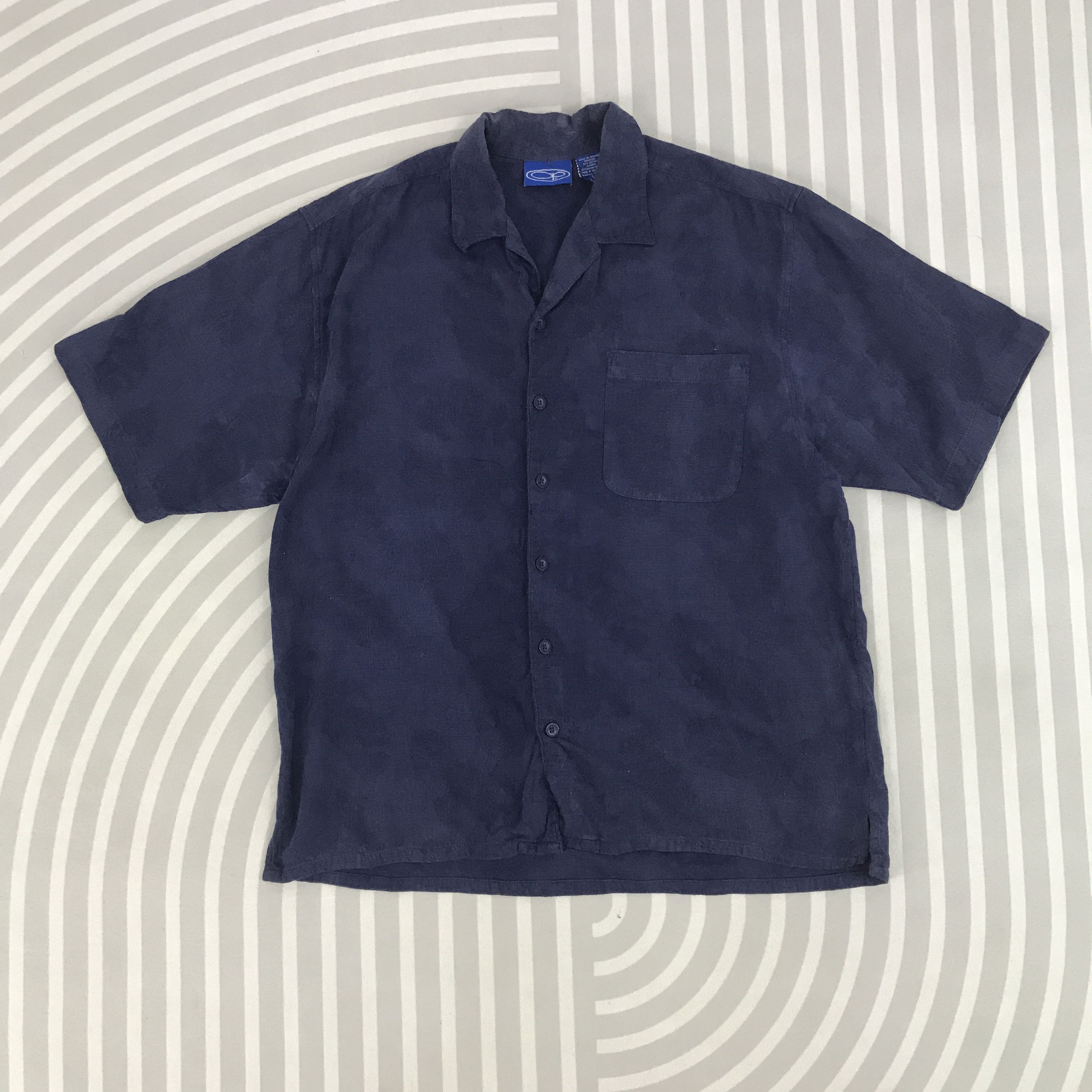 Japanese Brand Vintage OP Hawaii design indigo button up shirts Size US M / EU 48-50 / 2 - 1 Thumbnail