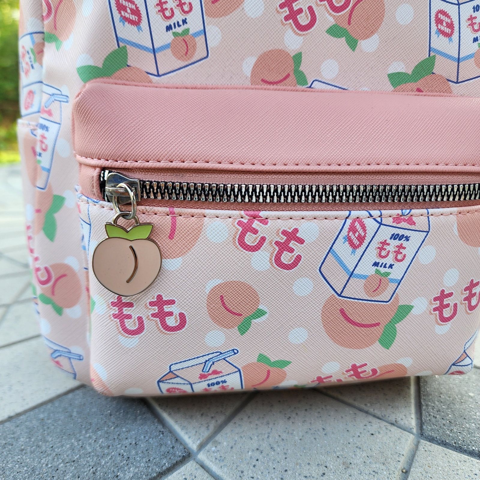 Designer BioWorld Pastel Peach Milk PVC Mini Backpack Size ONE SIZE - 8 Thumbnail
