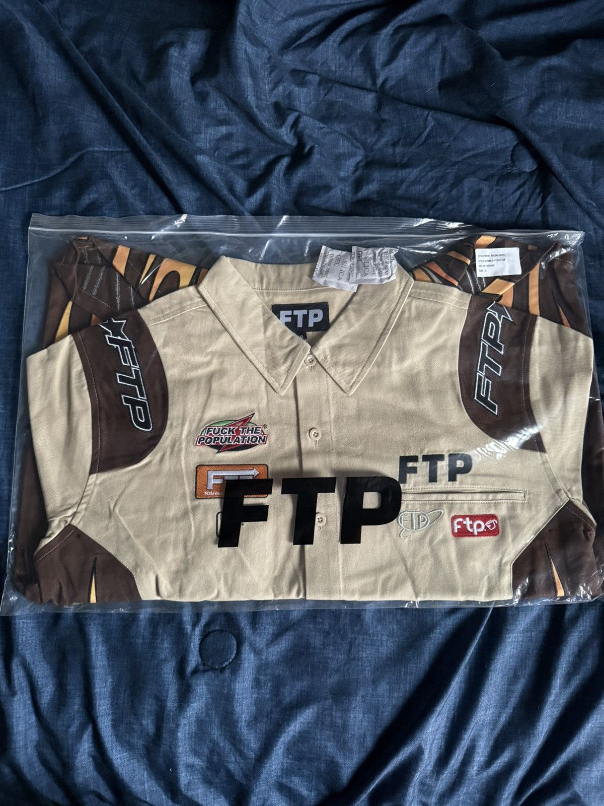 Fuck The Population FTP Raceway Button Up Shirt Size US XL / EU 56 / 4 - 1 Thumbnail