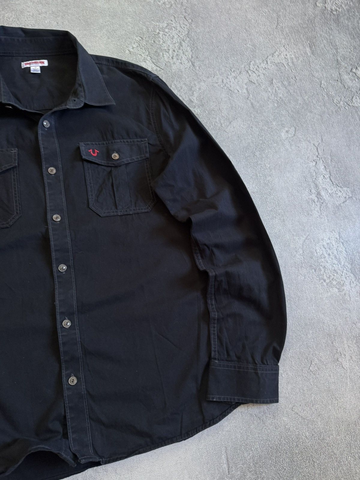 True Religion True Religion L/size UTLTY shirt button up long sleeve LGB Size US L / EU 52-54 / 3 - 4 Thumbnail