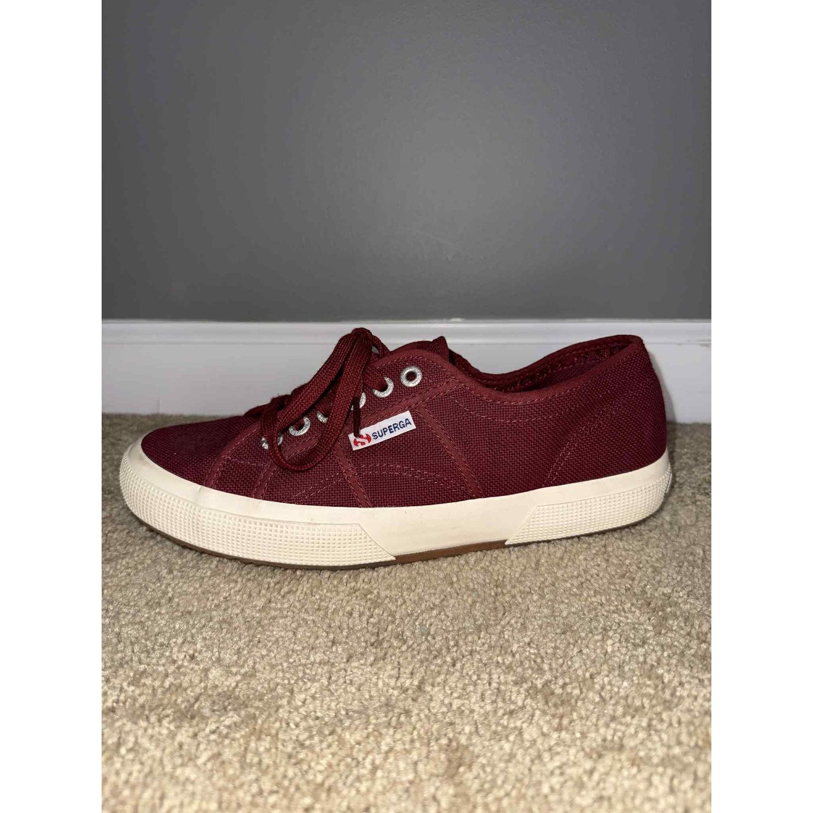 Superga Superga 2750 Cotu Trainer Sneaker Burgundy Women's 42/10.5 Size US 10.5 / IT 40.5 - 3 Thumbnail
