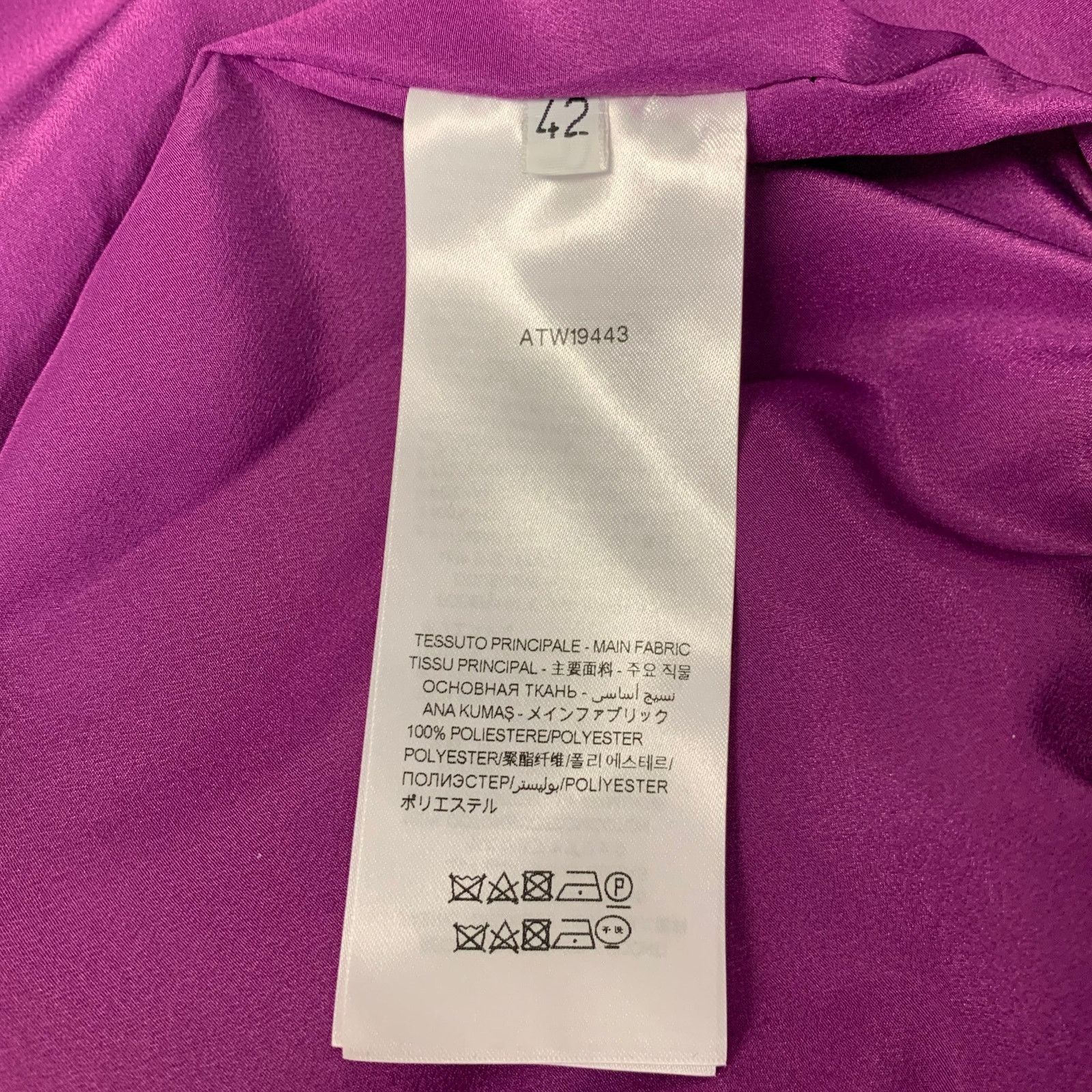 The Attico ATTICO Size 6 Purple Polyester Metallic Mini Dress Size M / US 6-8 / IT 42-44 - 8 Thumbnail