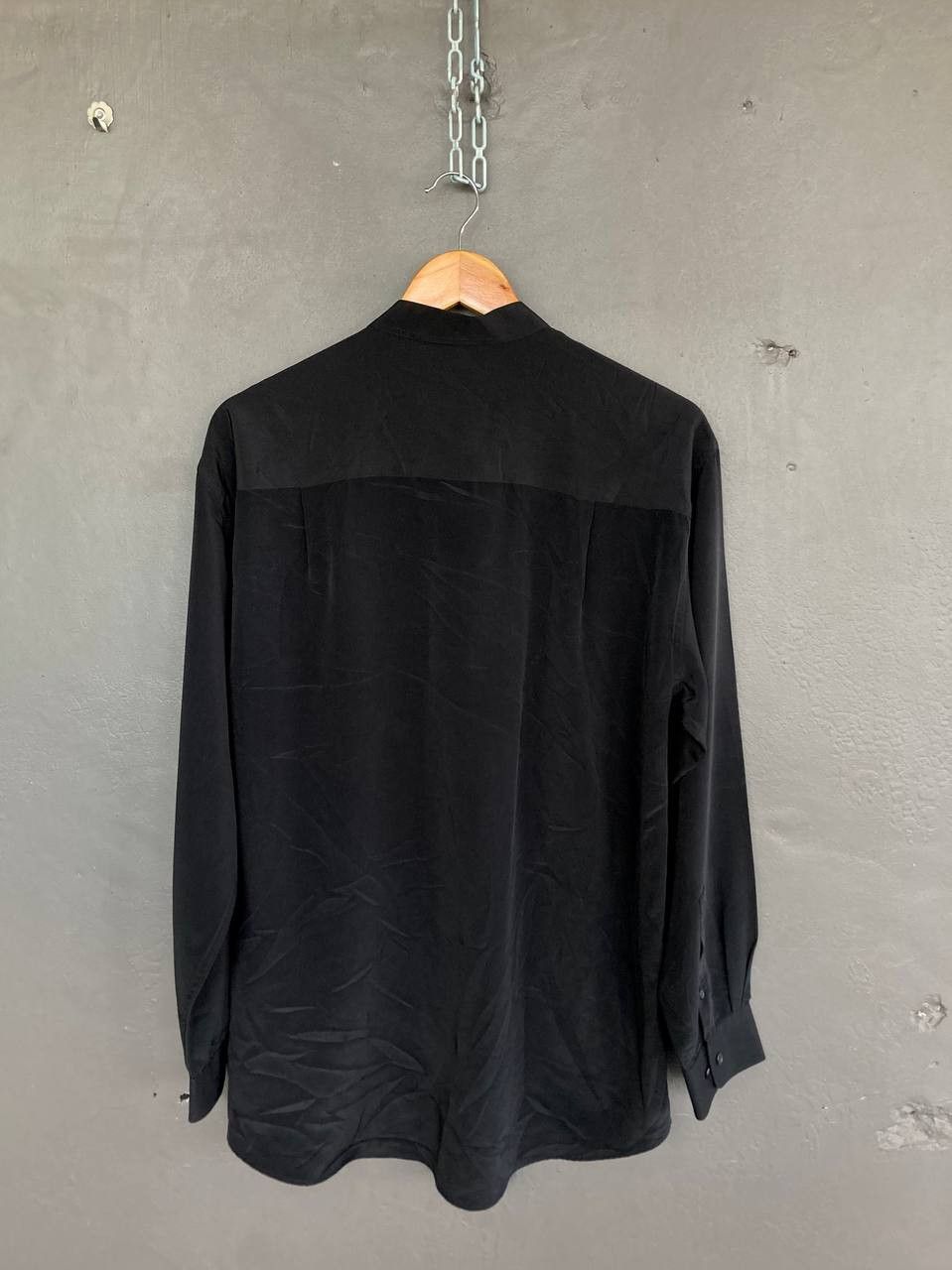 Balenciaga Vintage Balenciaga Satin Band Collar Shirt Size US L / EU 52-54 / 3 - 2 Thumbnail