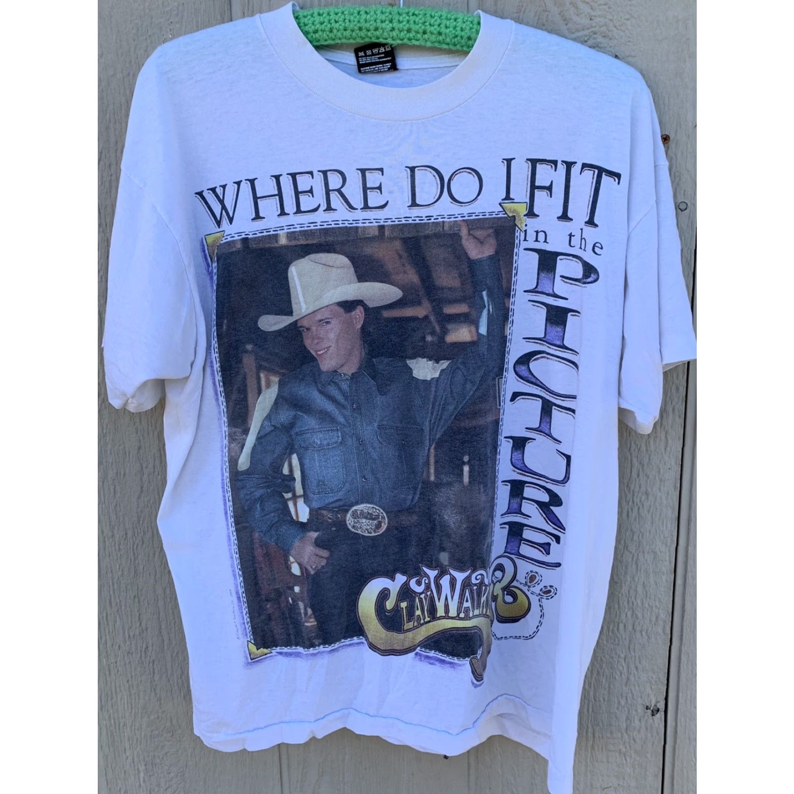 Fruit Of The Loom VINTAGE Clay Walker where do I fit in the picture tour 1994 band concert tee XL Size US XL / EU 56 / 4 - 3 Thumbnail